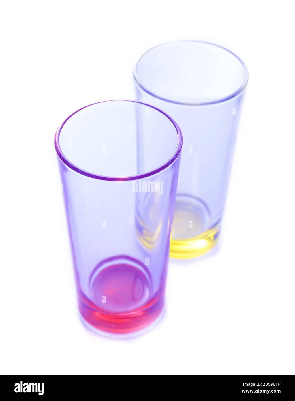 Table of empty wine glasses Cut Out Stock Images & Pictures - Alamy