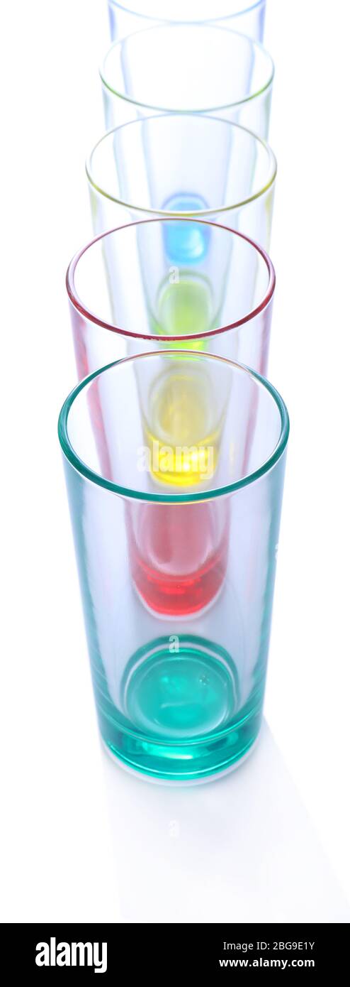 Table of empty wine glasses Cut Out Stock Images & Pictures - Alamy