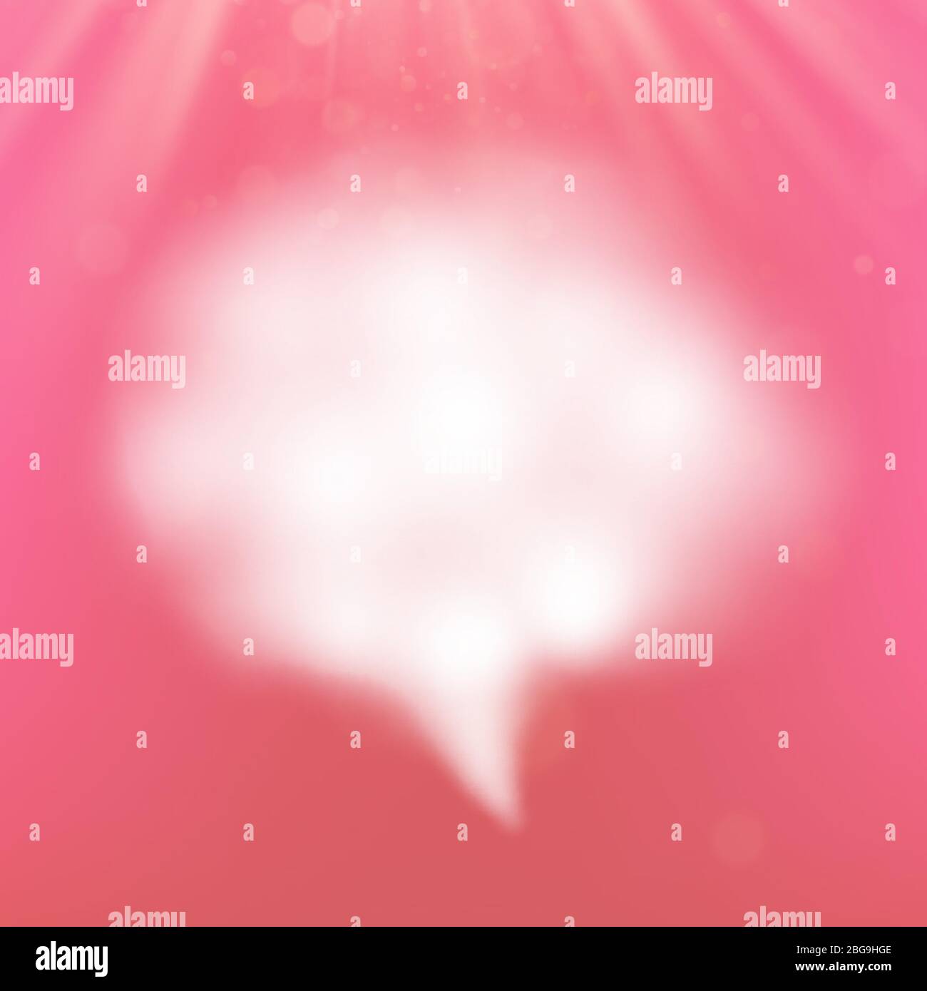 Cloud speech bubble on pink background. EPS 10 Stock Vector