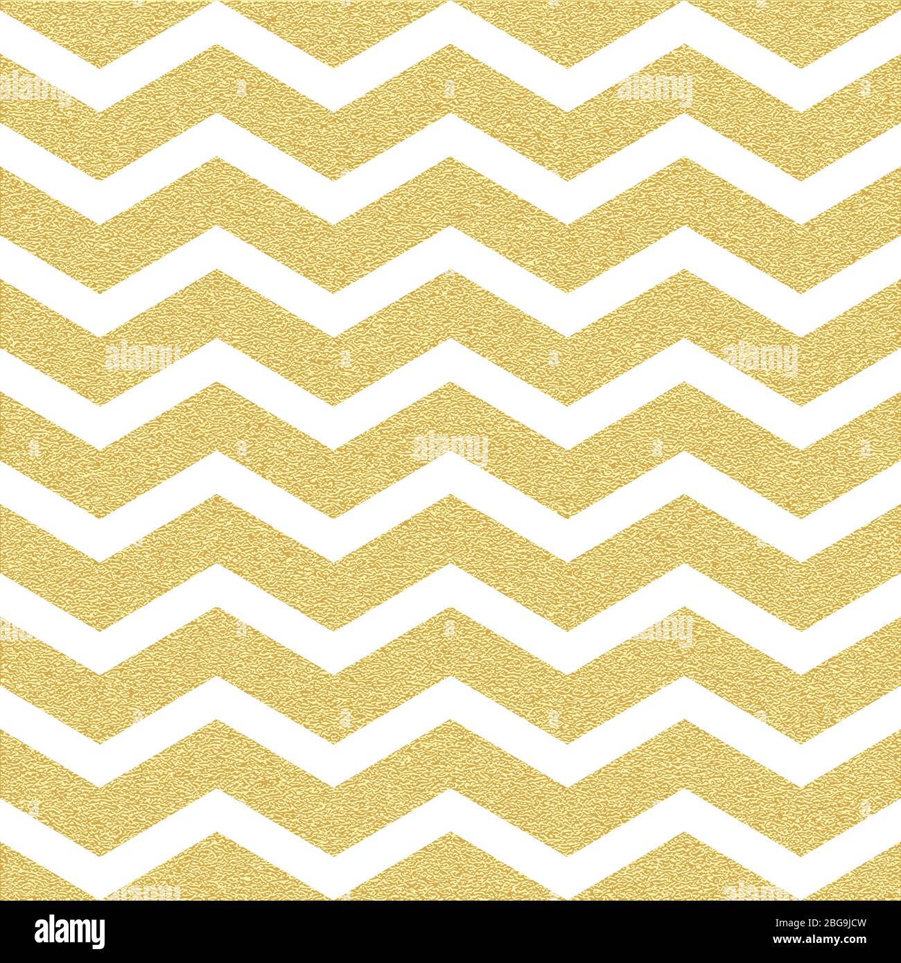 Gold glittering chevron wave seamless pattern. Classic zigzag template. EPS 10 Stock Vector