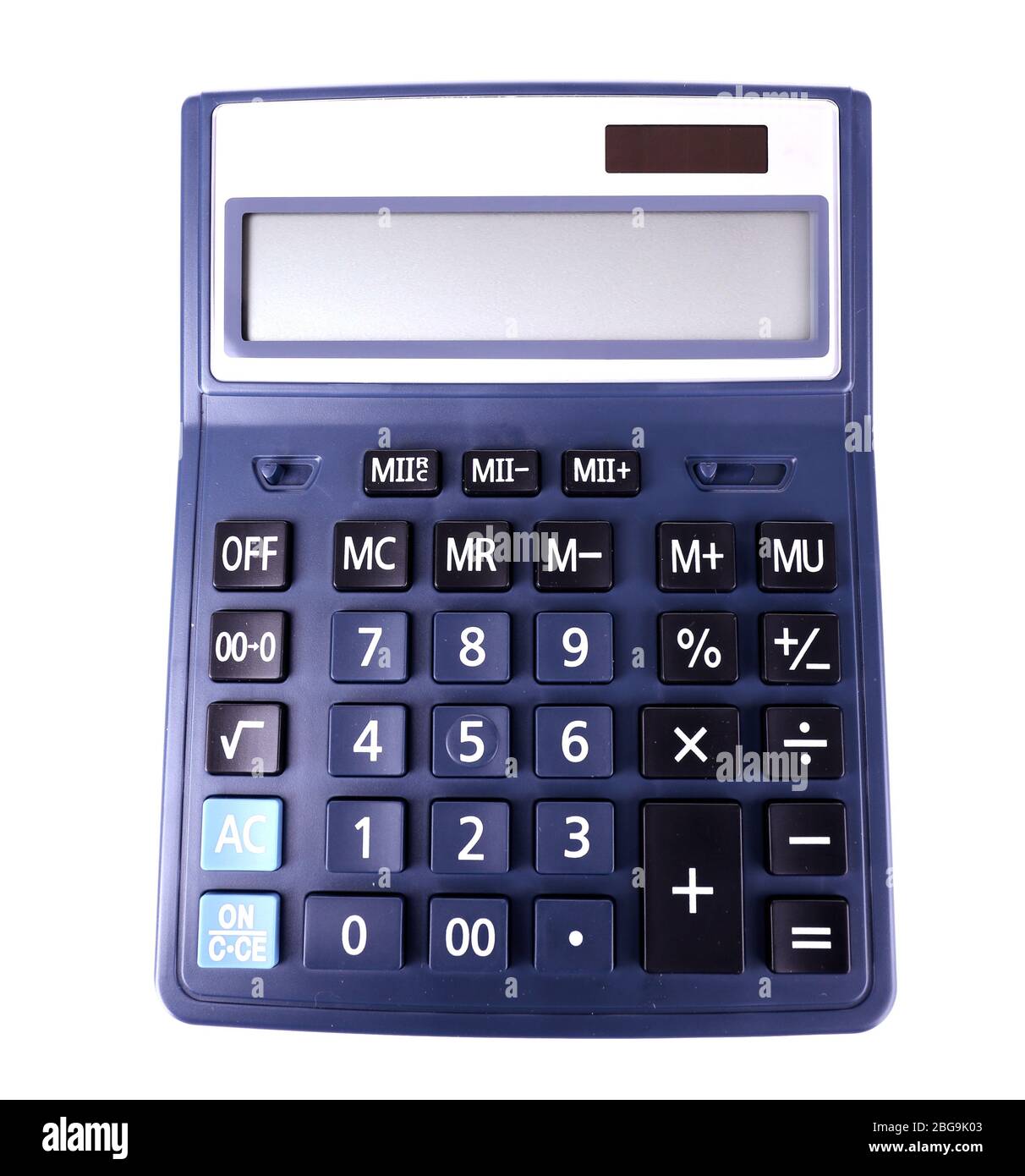 Digital calculator isolated on white Stock Photo