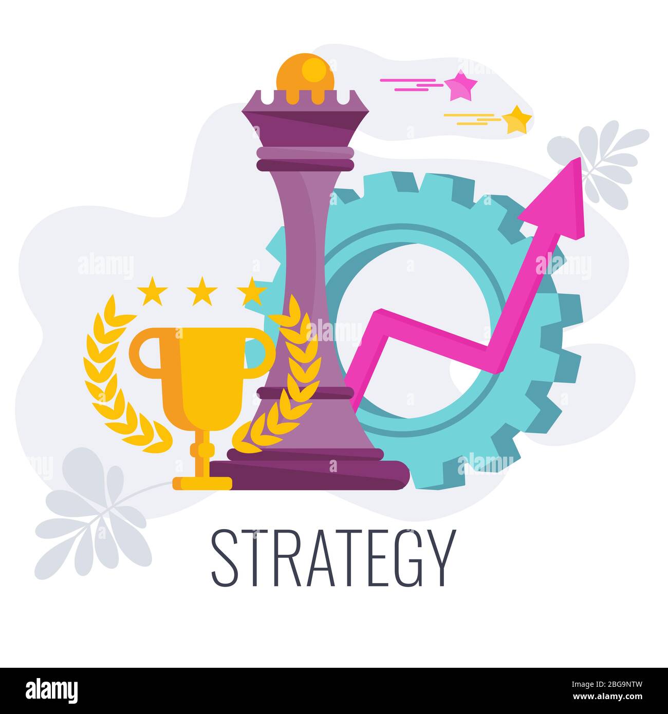 Business and marketing strategy infographics pictogram. Stock Vector