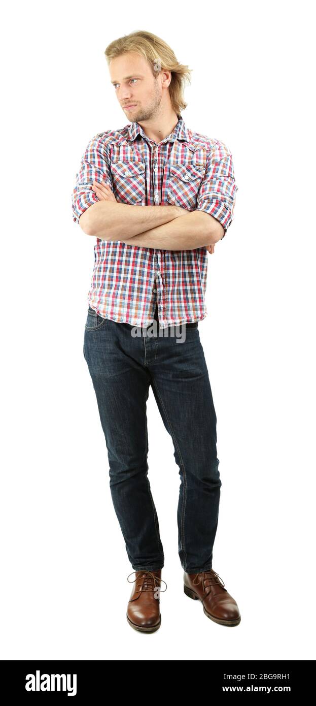 Blond handsome man male model Cut Out Stock Images & Pictures - Alamy
