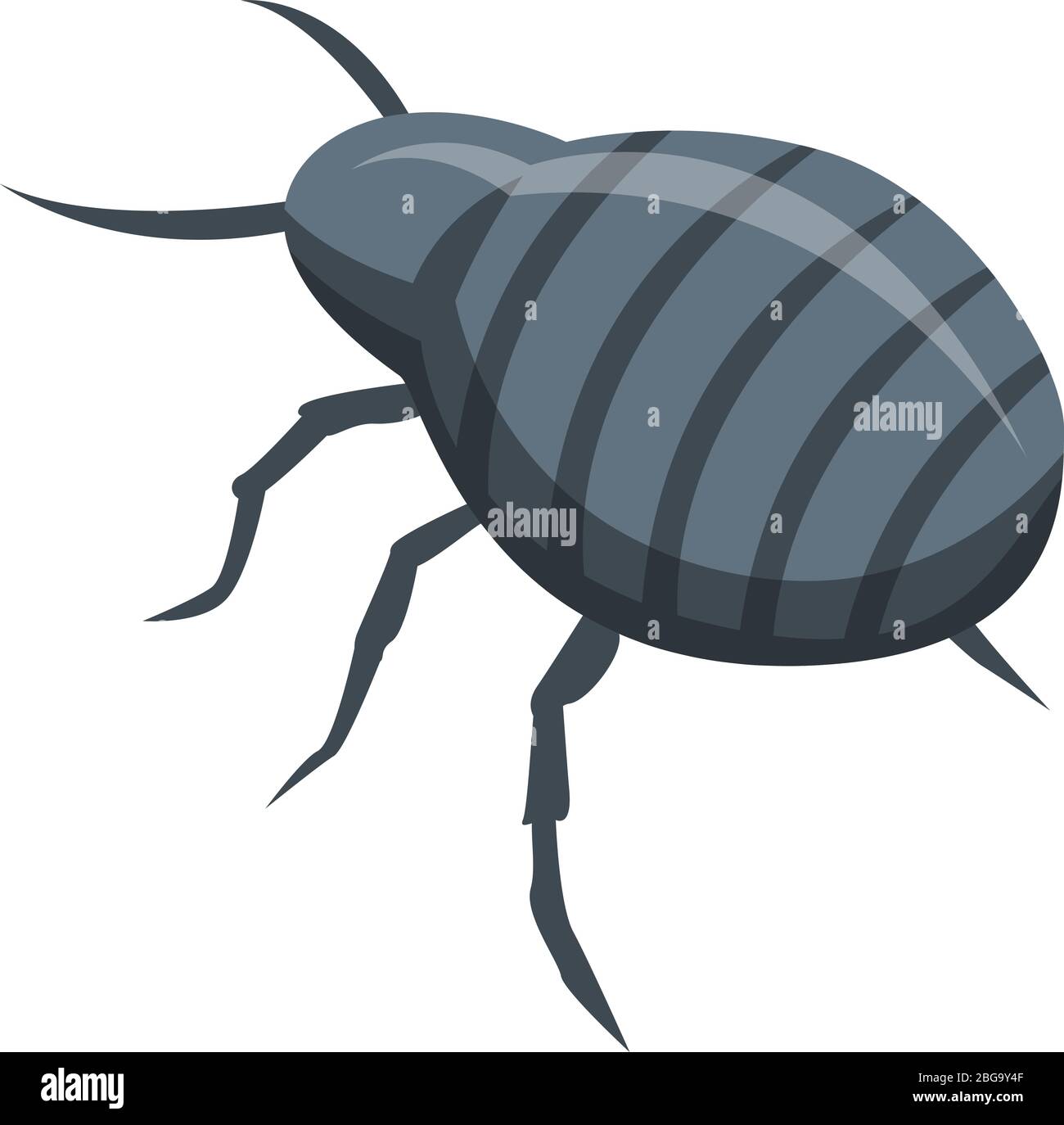 Black cockroach icon, isometric style Stock Vector