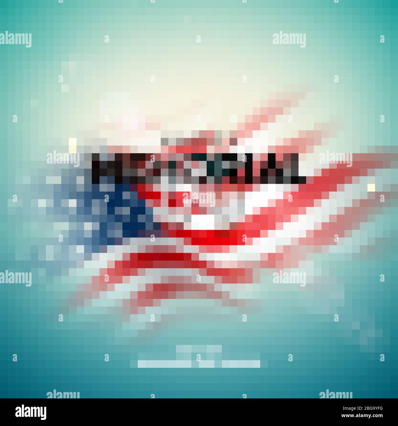 Memorial Day of the USA Vector Design Template with Blured American ...
