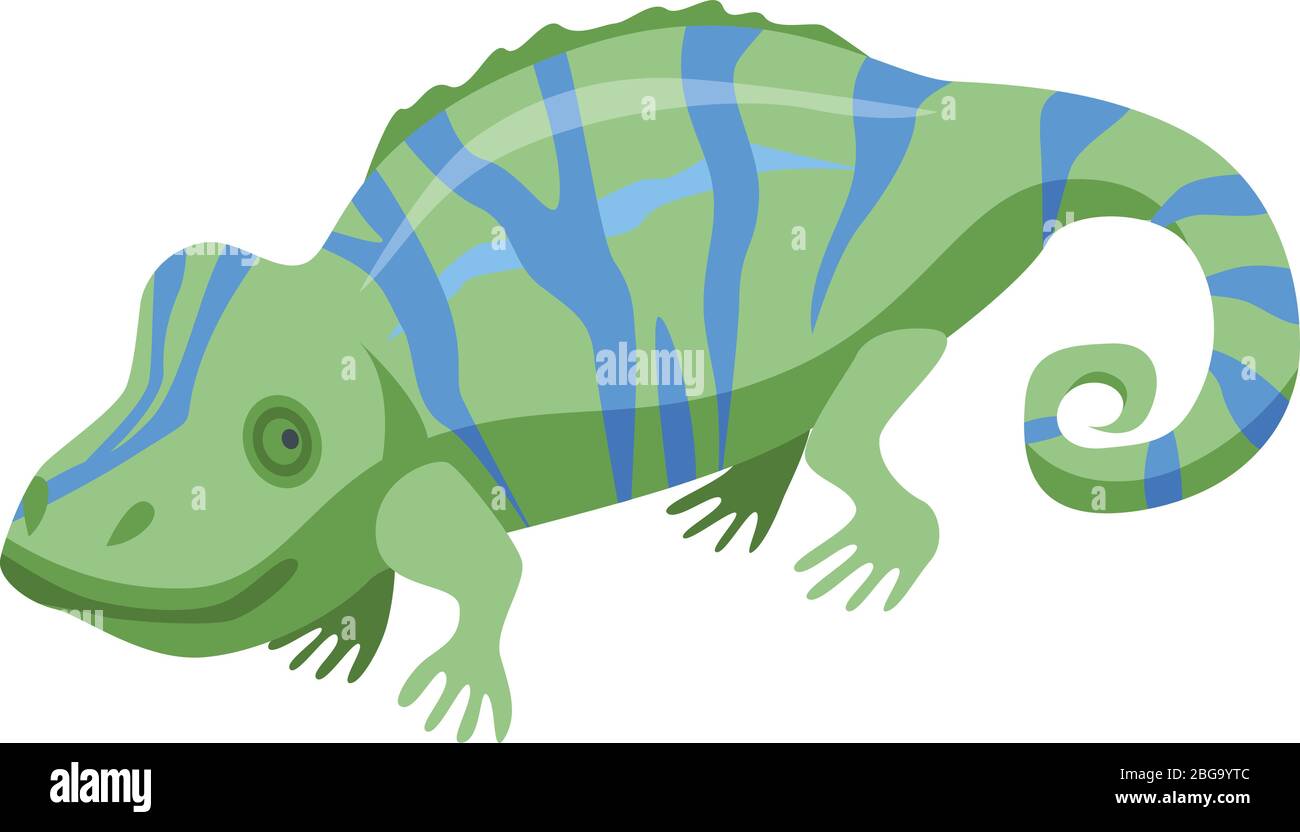 Chameleon icon, isometric style Stock Vector