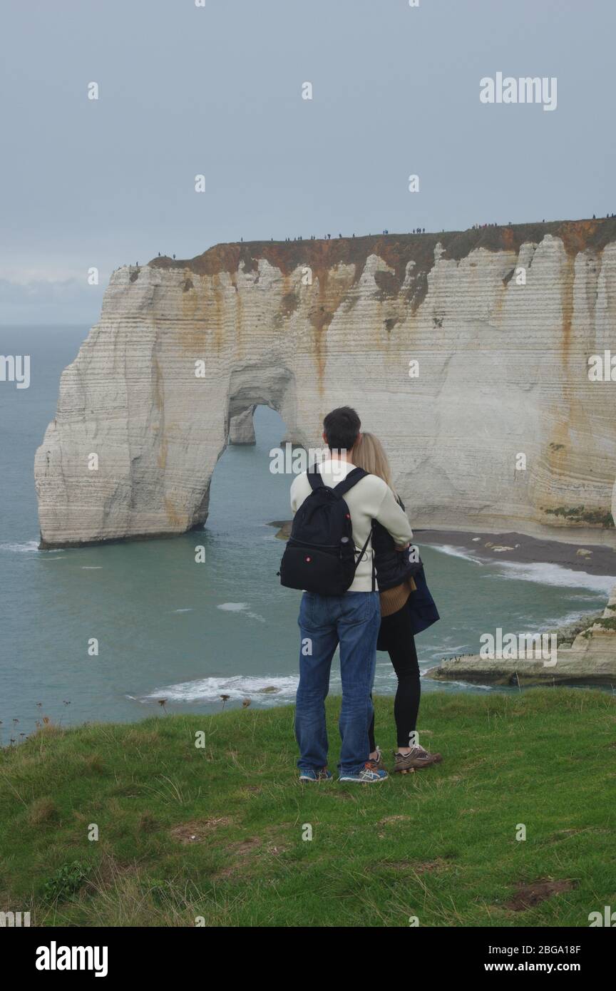 Famous cliffs of Etretat in France, Normandy Stock Photo - Alamy
