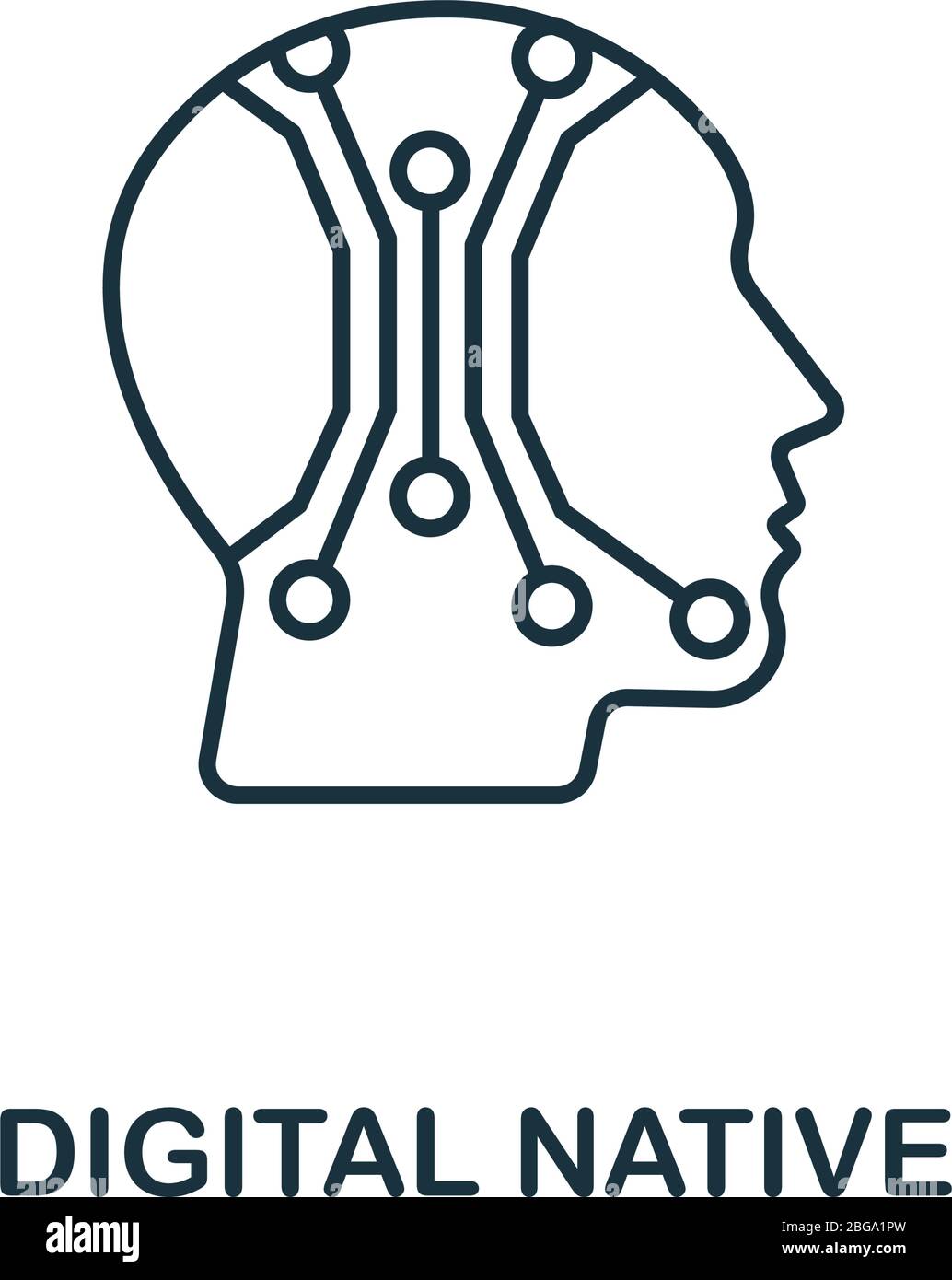 Digital Native icon. Creative simple symbol from fintech collection