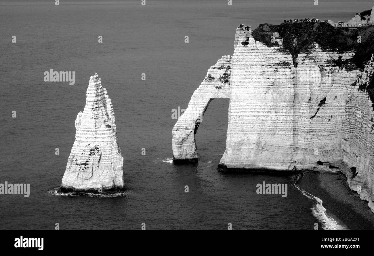 Famous cliffs of Etretat in France, Normandy Stock Photo Alamy