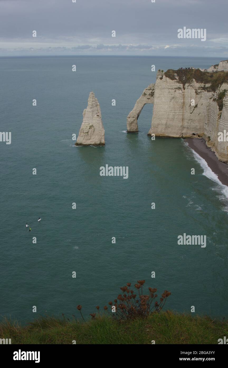 Famous cliffs of Etretat in France, Normandy Stock Photo - Alamy