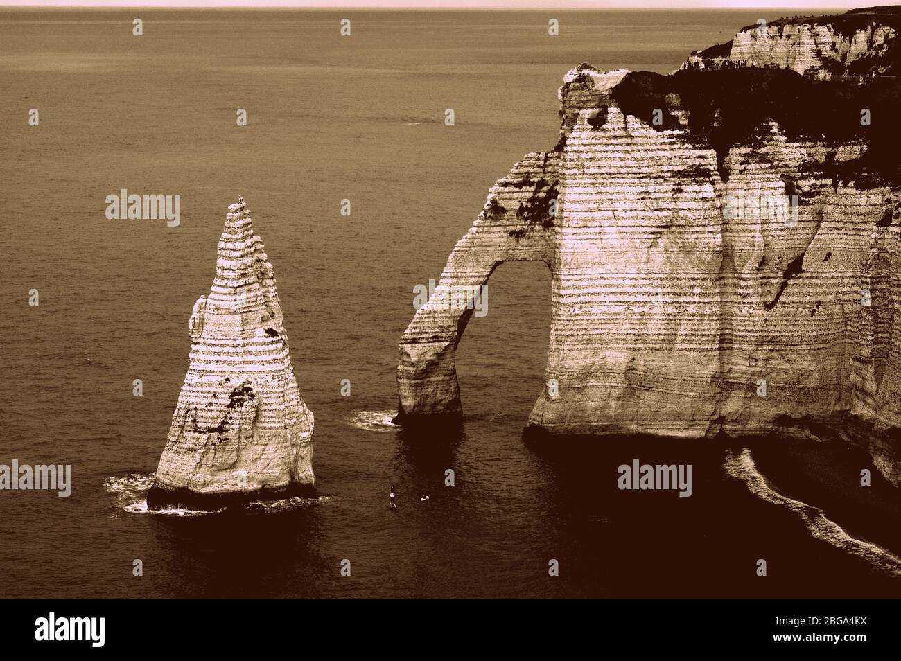 Famous cliffs of Etretat in France, Normandy Stock Photo - Alamy