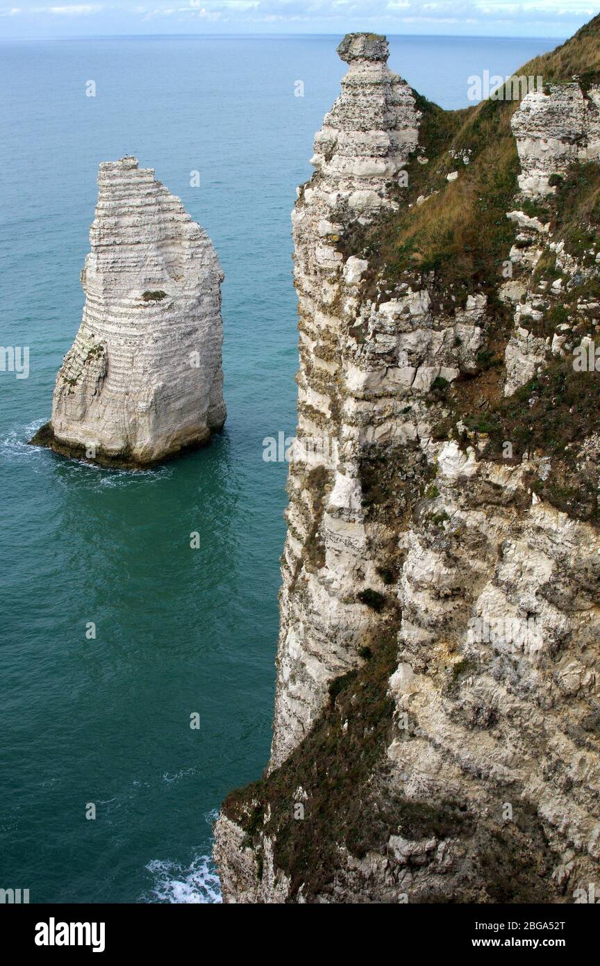 Famous cliffs of Etretat in France, Normandy Stock Photo - Alamy