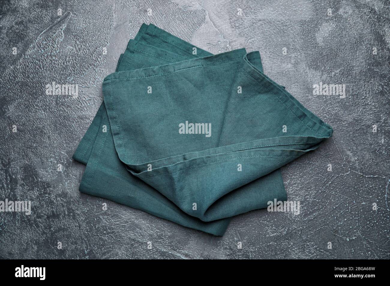 Clean napkins on dark background Stock Photo