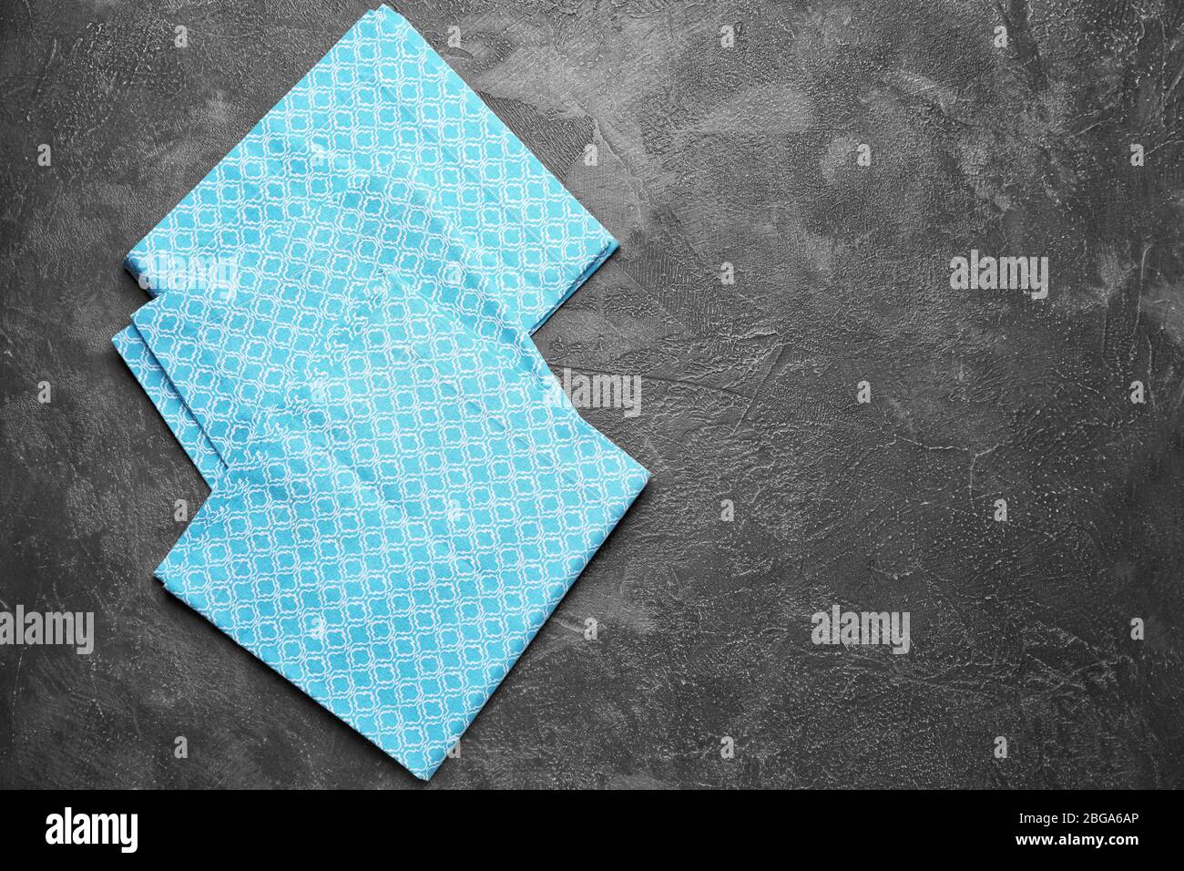 Clean napkins on dark background Stock Photo