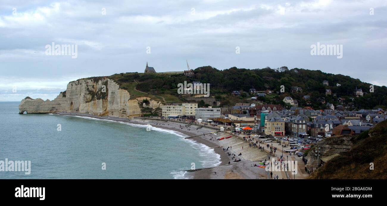 Famous cliffs of Etretat in France, Normandy Stock Photo - Alamy