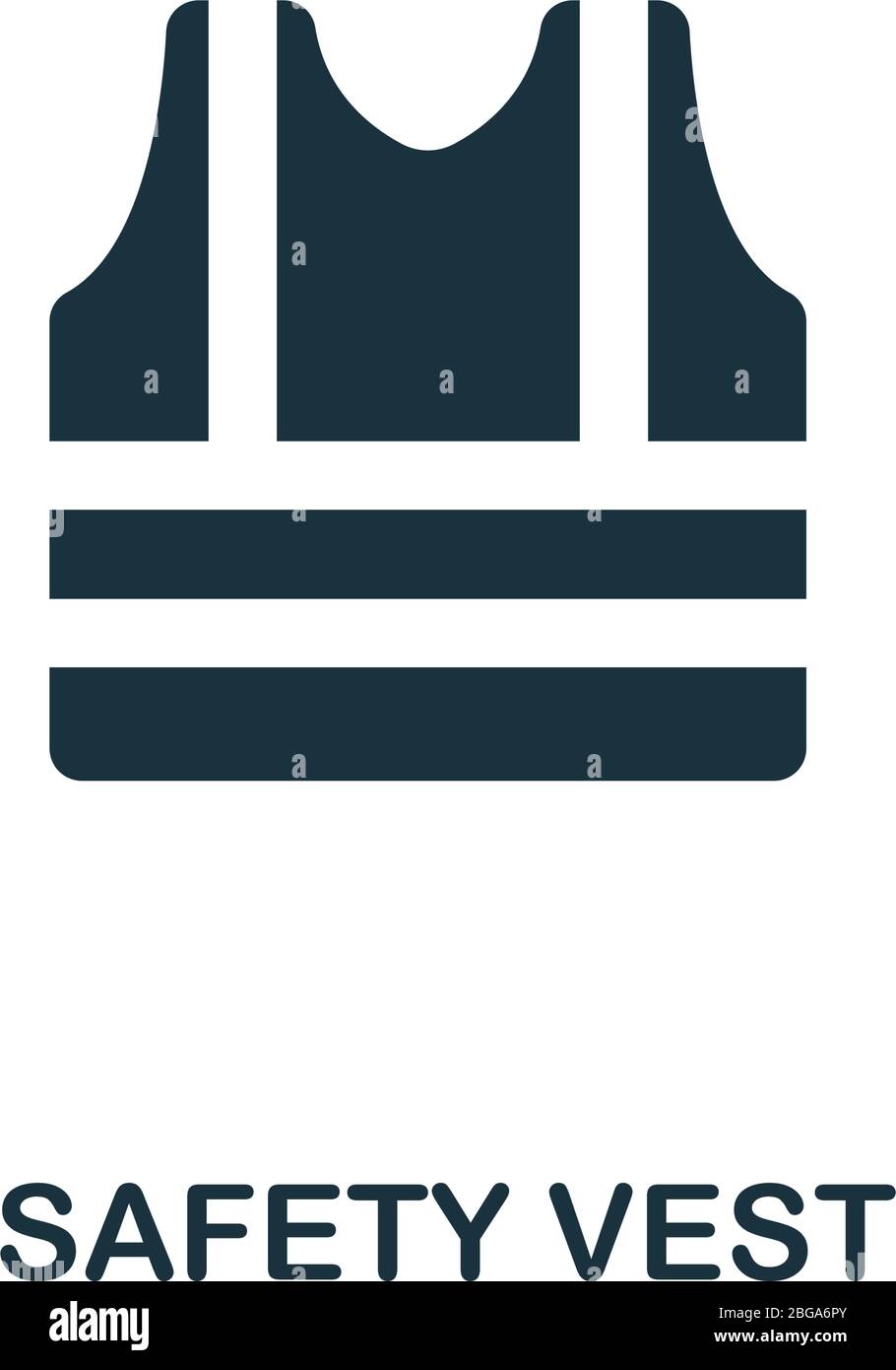 Safety Vest icon. Simple illustration from personal protection