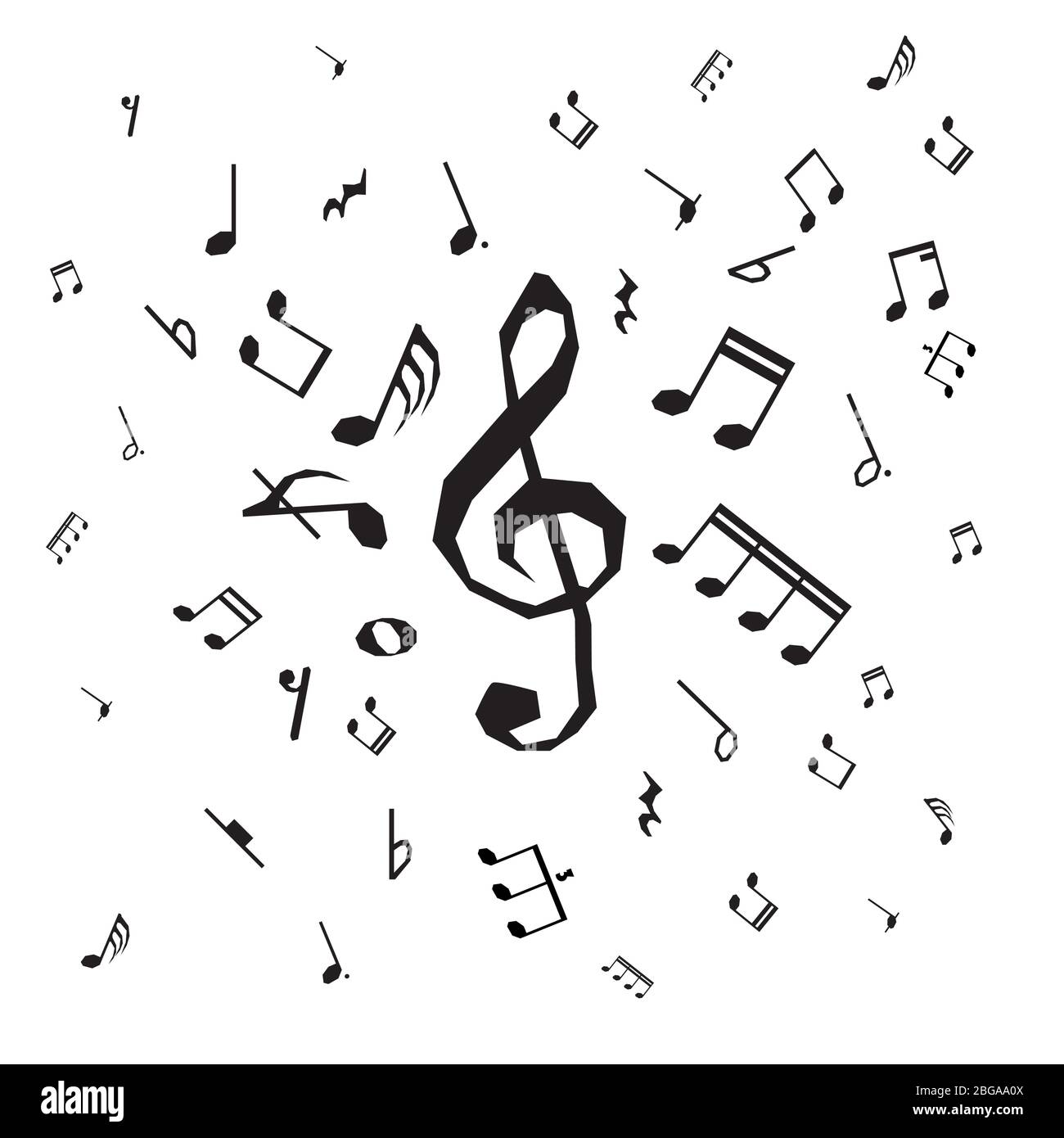 Music notes Black and White Stock Photos & Images - Alamy