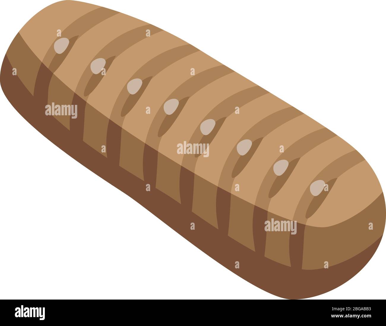 Cockroach larva icon, isometric style Stock Vector