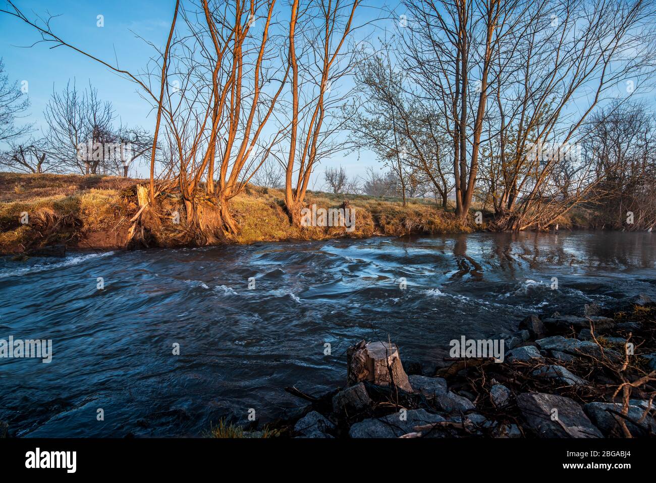 Flusslandschaft Stock Photo