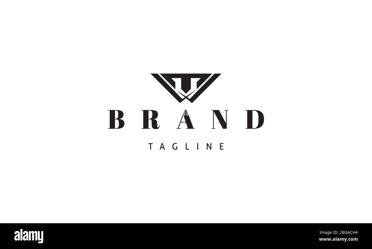 Vector logo on which an abstract image of the letters W and T in the ...