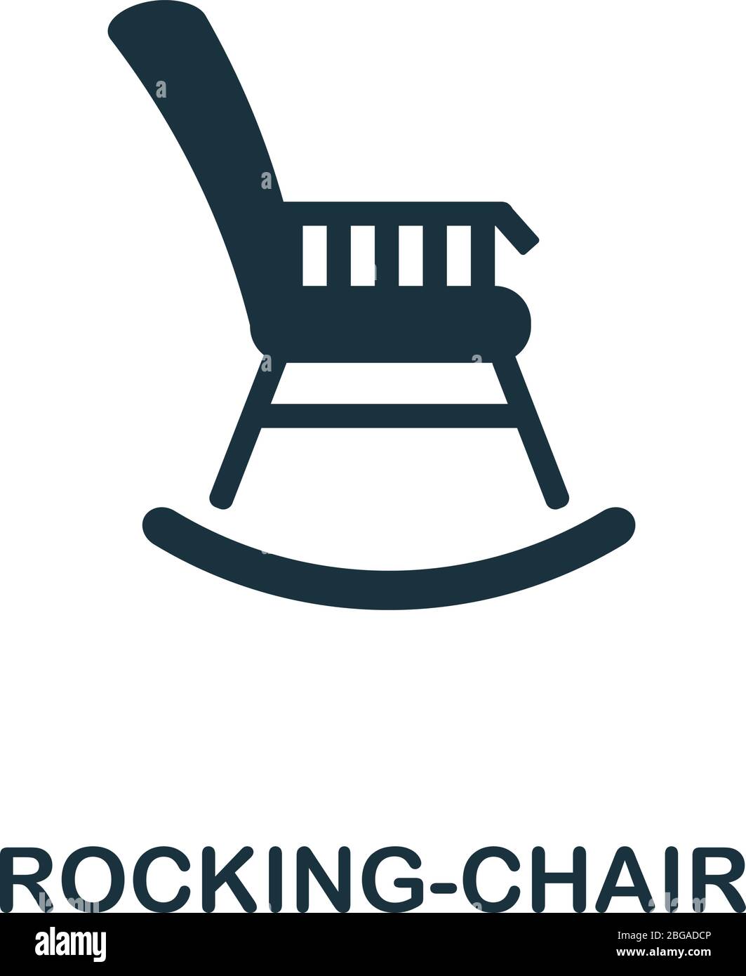 Rocking-Chair icon. Simple illustration from furniture collection ...
