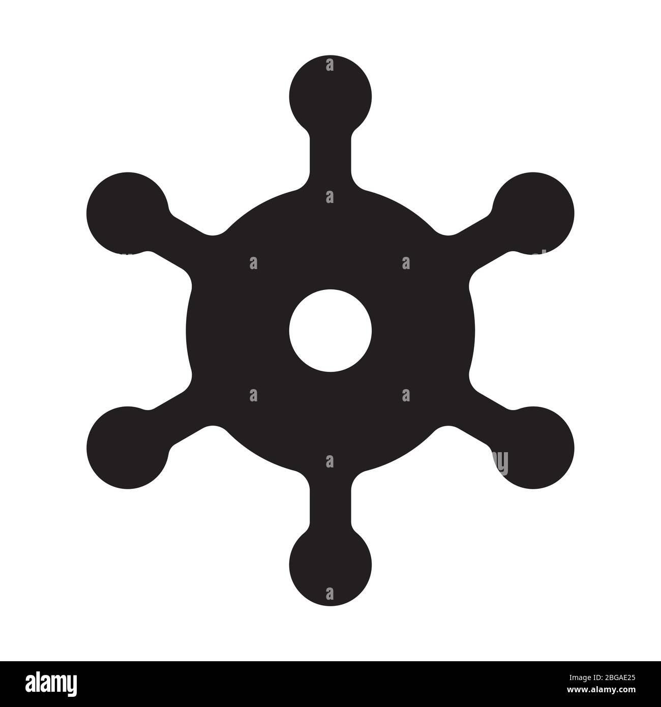 minimal useful coronavirus flat icon Stock Vector
