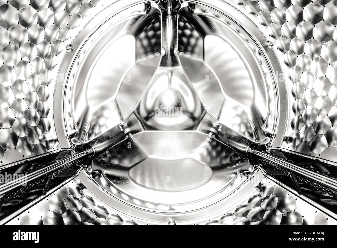 inside a washing machine abstract view Stock Photo