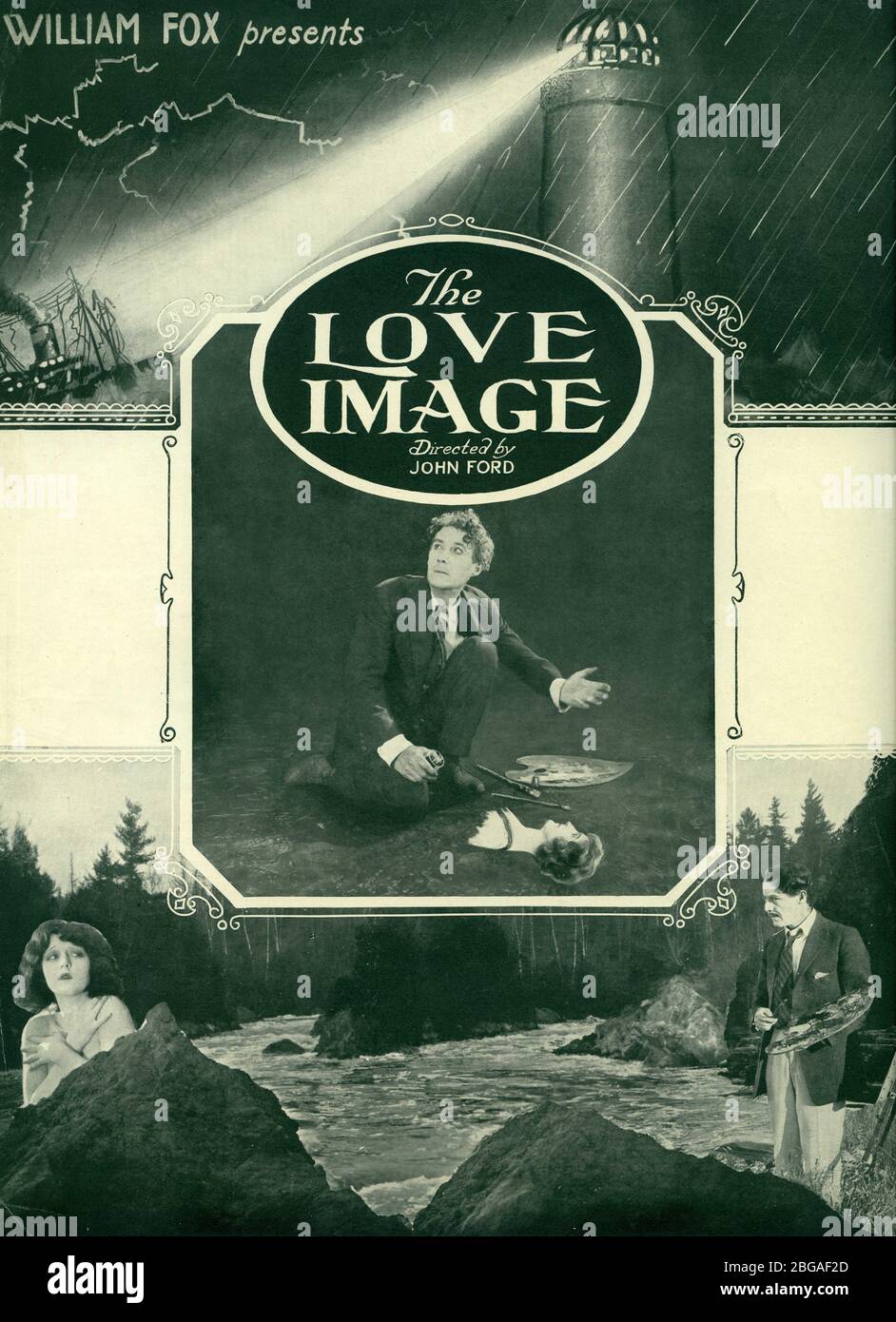HENRY B. WALTHALL and RUTH CLIFFORD in THE LOVE IMAGE (UK title) aka THE FACE ON THE BAR-ROOM FLOOR (original US title) 1923 director JOHN FORD  story G. Marion Burton Silent Movie Fox Film Corporation Stock Photo