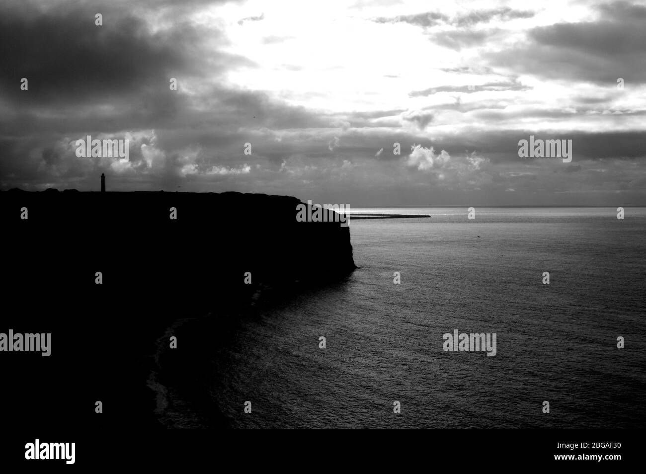Normandy coastal beauty Black and White Stock Photos & Images - Alamy