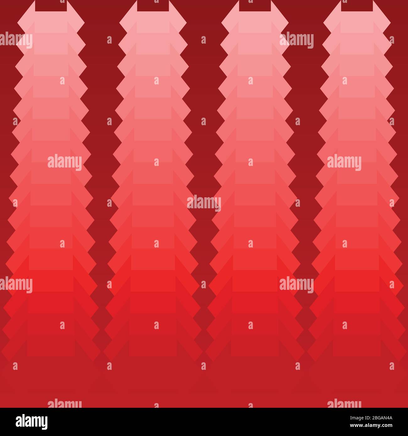 halftone star and geometric shape red background, vector illustration Stock Vector