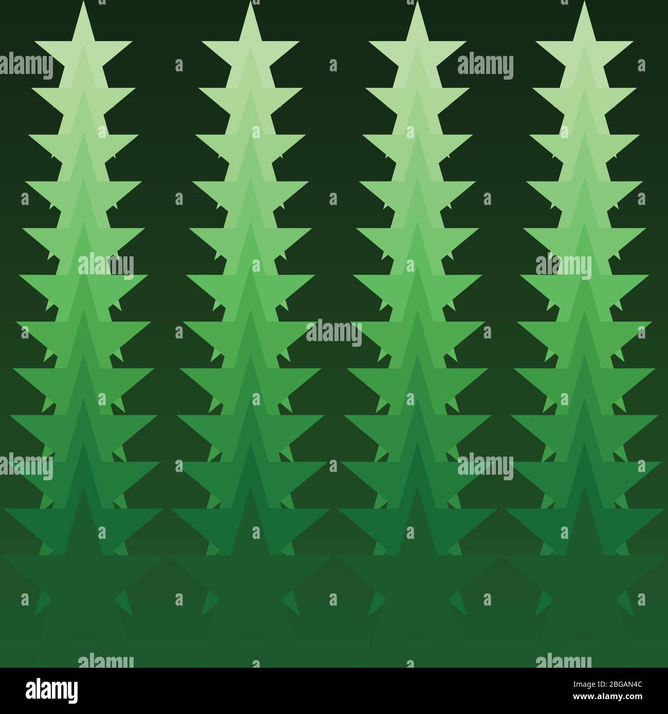 halftone star and geometric shape green background, vector illustration Stock Vector