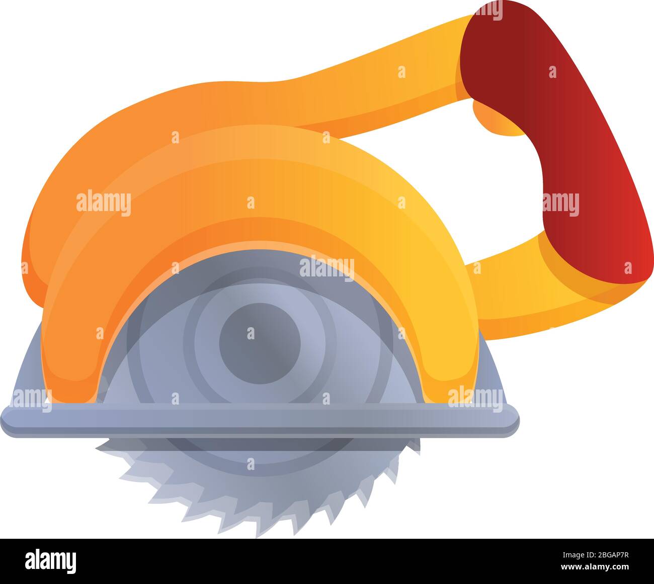 Circular saw icon. Cartoon of circular saw vector icon for web design isolated on white background Stock Vector