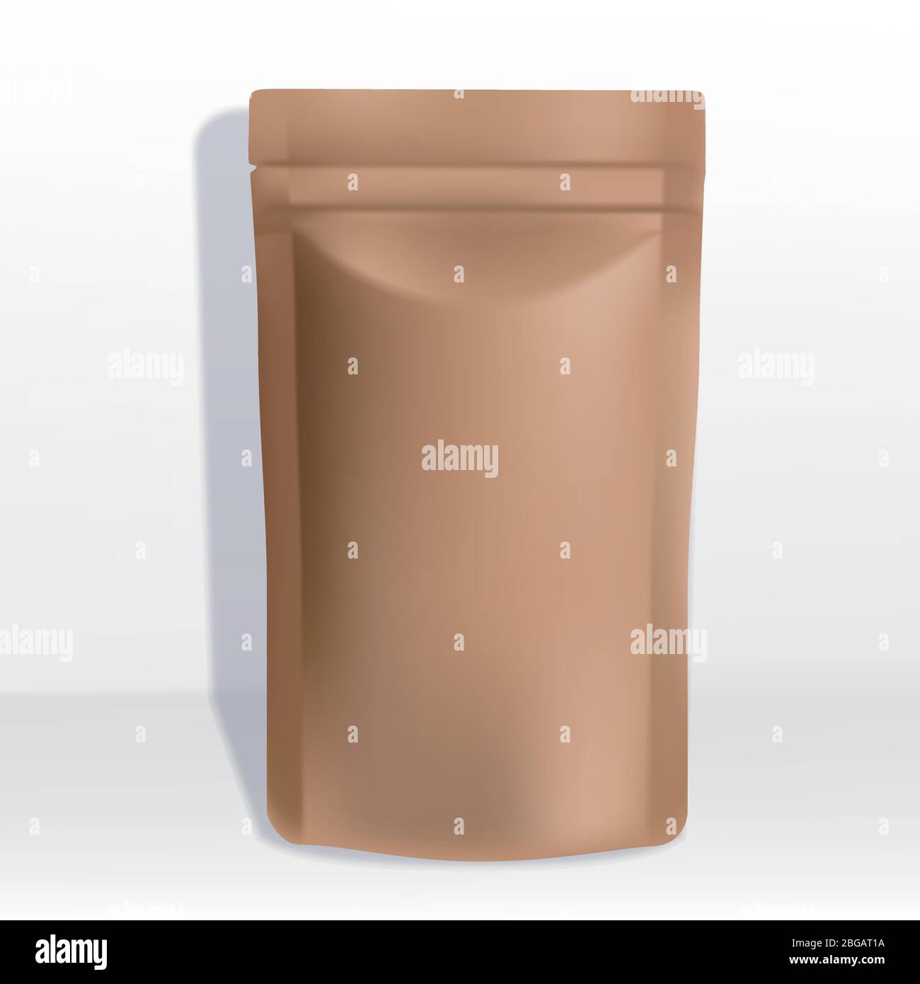 Vector Kraft Paper Zipper Pouch or Sachet Packaging Stock Vector Image & Art Alamy