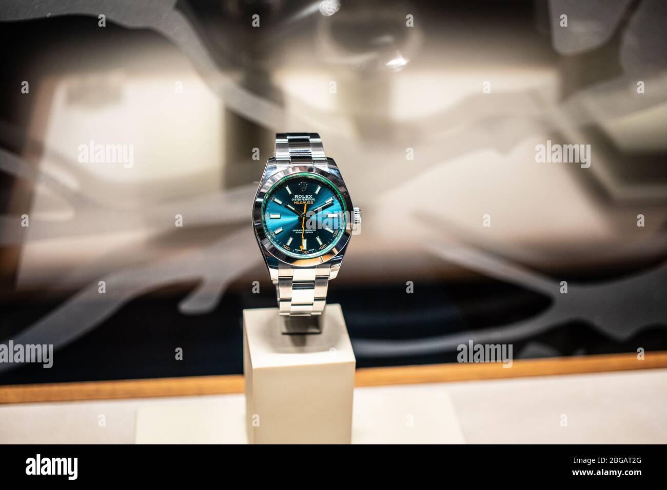 Geneva, Switzerland, March 2020: Rolex window store with fashionable  mechanical watches for sale, Rolex is a luxury Swiss watch manufacturer  Stock Photo - Alamy