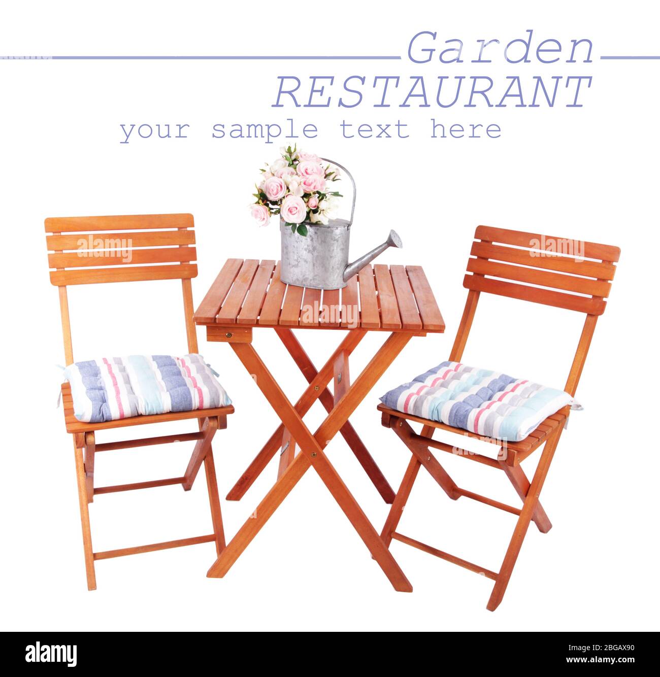 Metal garden chairs Cut Out Stock Images & Pictures - Alamy
