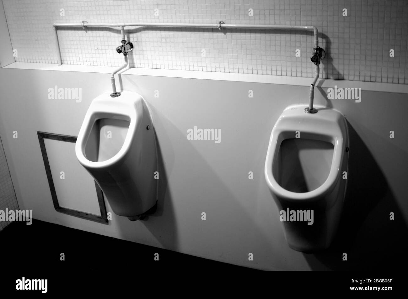 Close up of urinal men public toilet, Closeup white urinal in men's