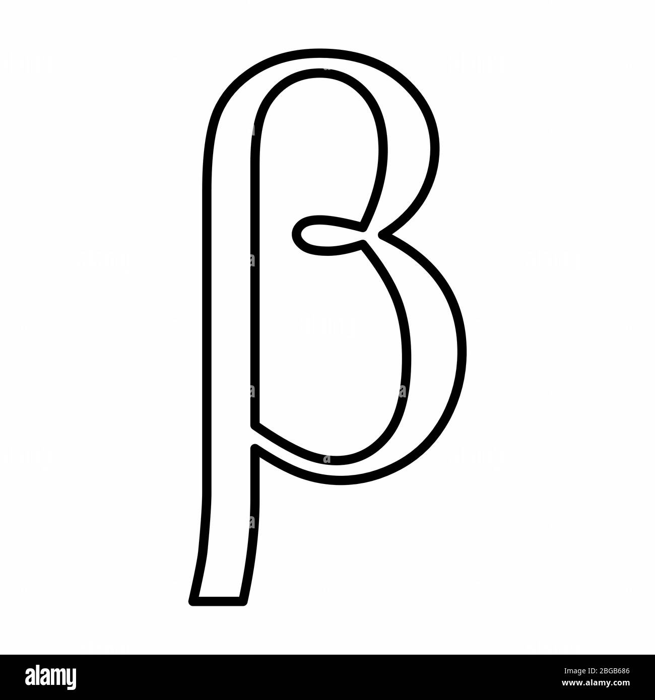 Lowercase Beta greek letter linear icon illustration on white background  Stock Vector Image & Art - Alamy