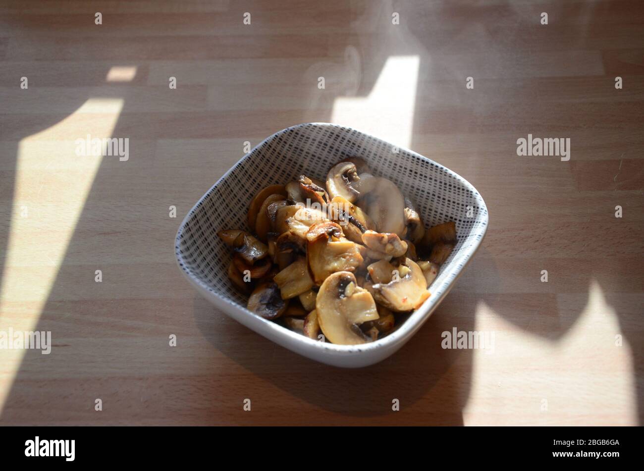 fried mushrooms, english breakfast Stock Photo Alamy