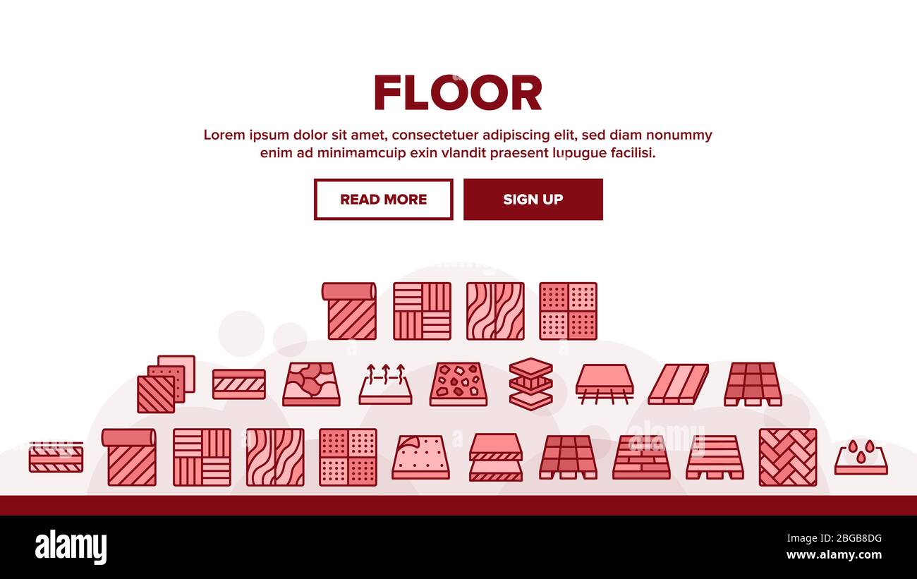 Floor And Material Landing Header Vector Stock Vector Image & Art - Alamy