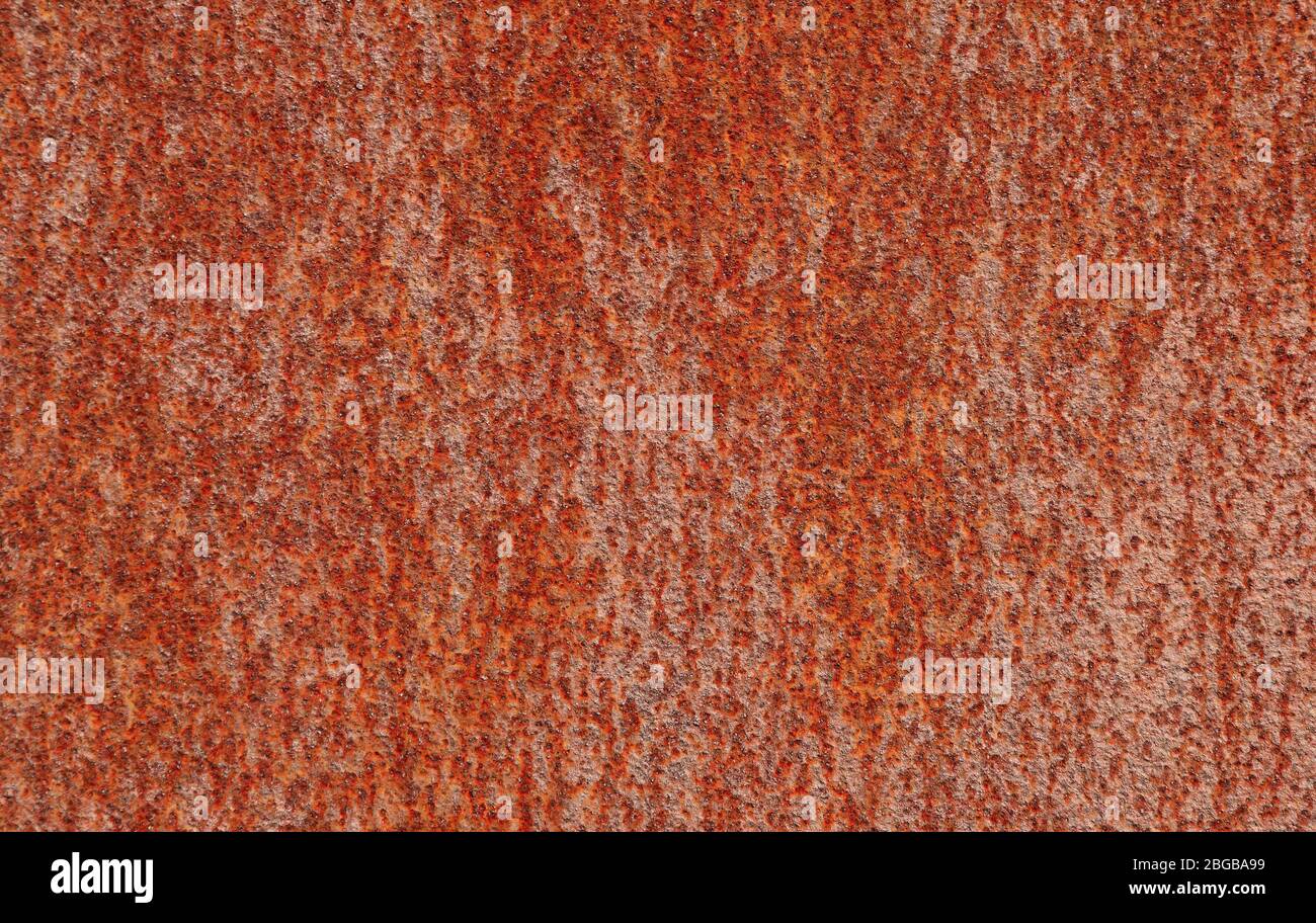Old rusty sheet of metal. Uniform background textures of iron. Stock Photo