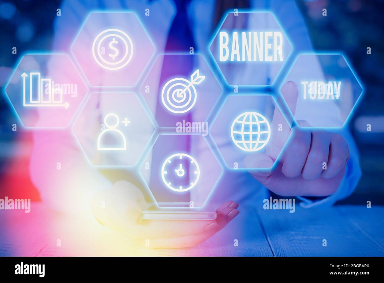 Text sign showing Banner. Business photo text long strip cloth bearing ...