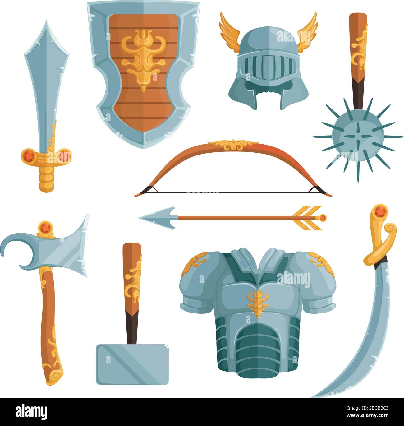 Fantasy Swords Fifth Variant Vector Illustration Stock Vector (Royalty  Free) 80498185, Shutterstock