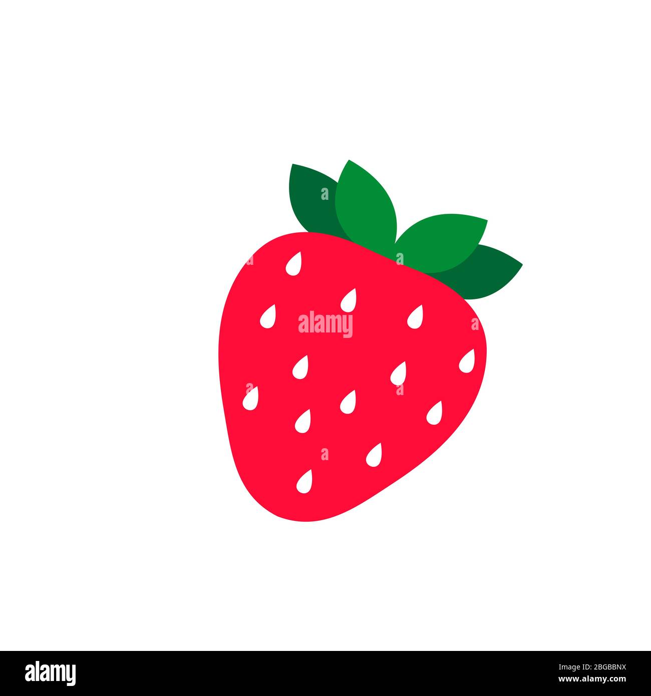 Strawberry colorful logo. Strawberry cartoon style symbol. Isolated on a  white background Stock Vector Image & Art - Alamy