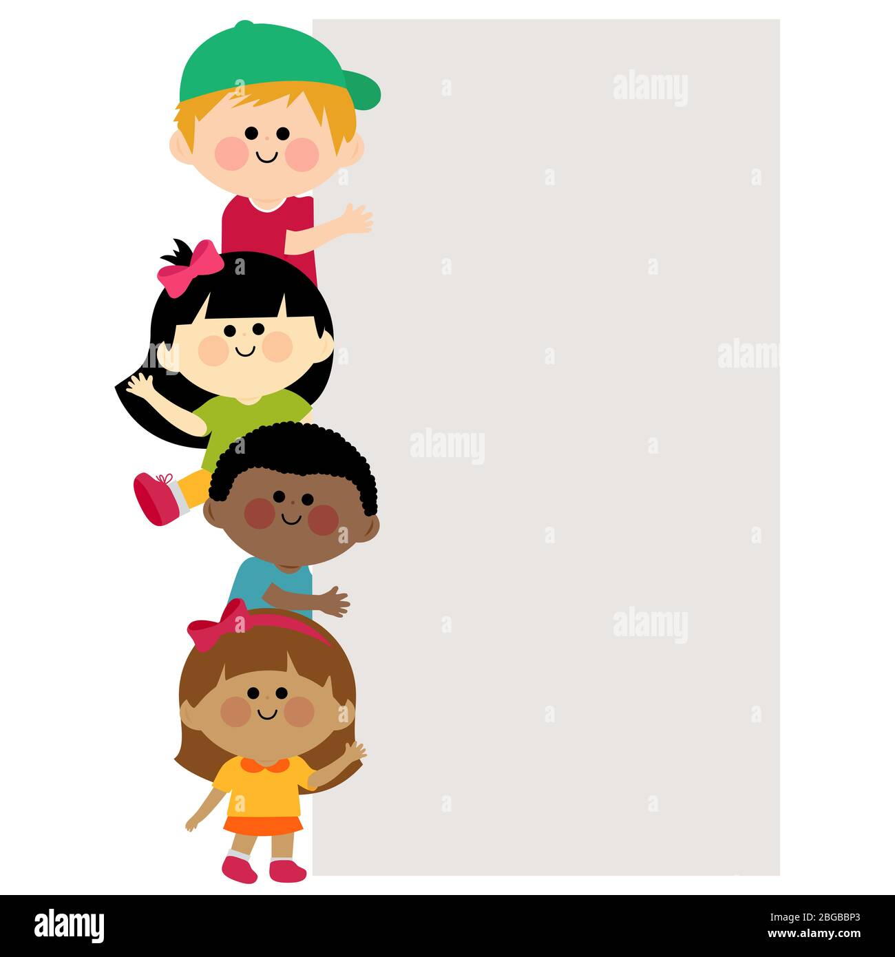 Illustration Kids Holding Blank Banner High Resolution Stock ...