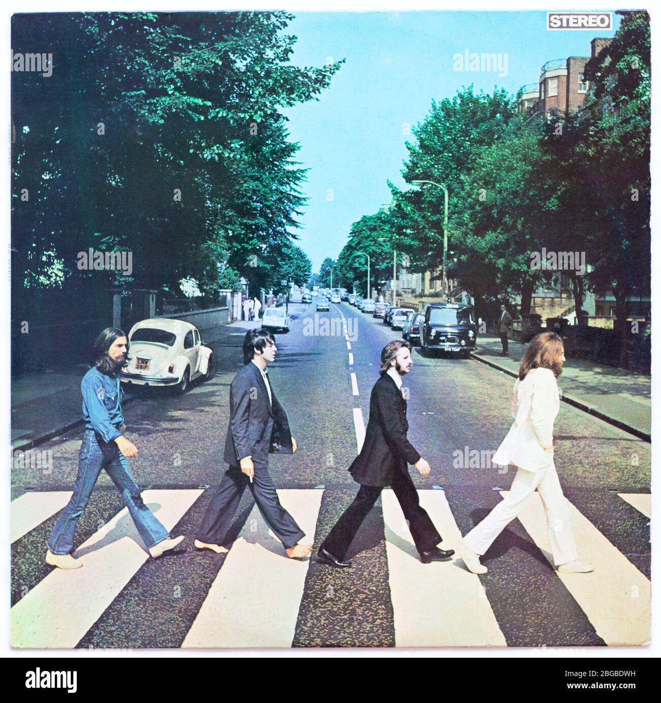The cover of Abbey Road, 1969 album by The Beatles on Apple - Editorial use only Stock Photo