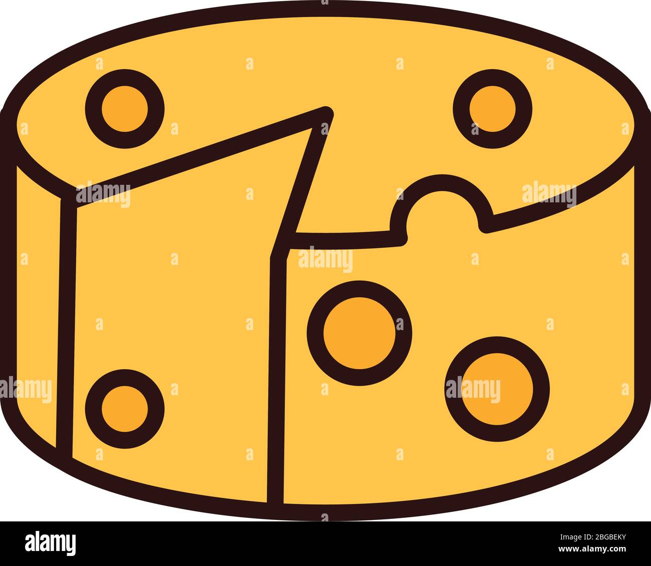 cheese dairy food line and fill style Stock Vector Image & Art - Alamy