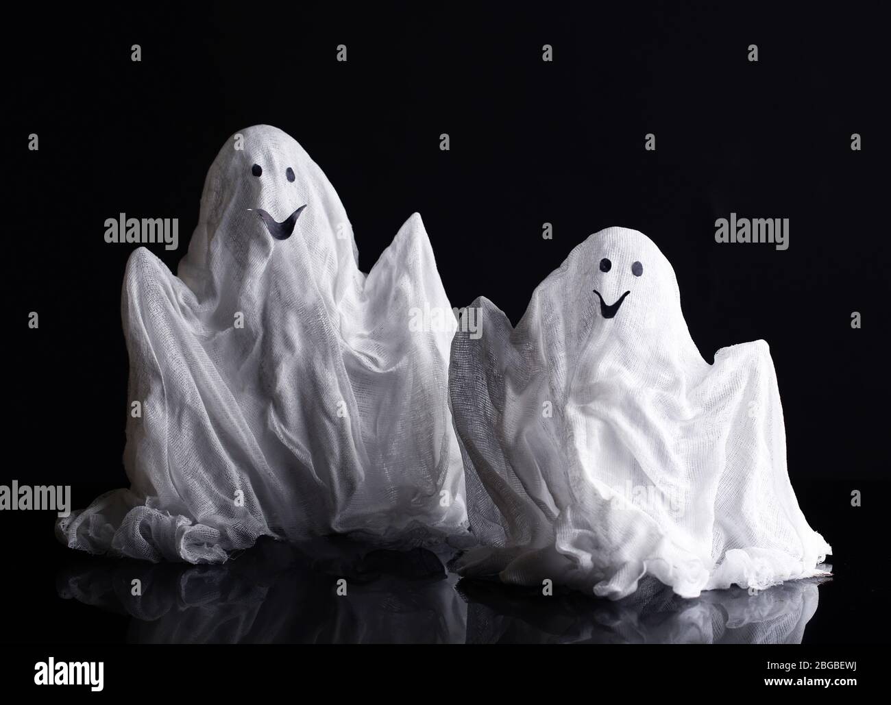Halloween ghosts, isolated on  black Stock Photo