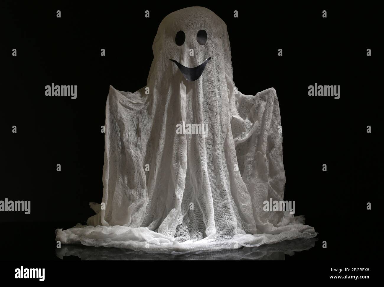 Halloween ghost, isolated on  black Stock Photo