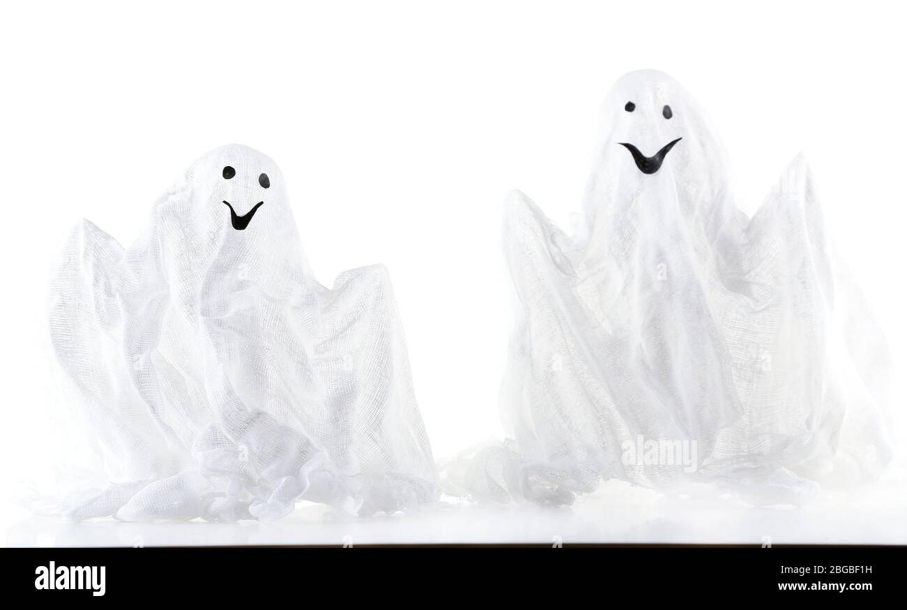 Halloween ghosts, isolated on white Stock Photo