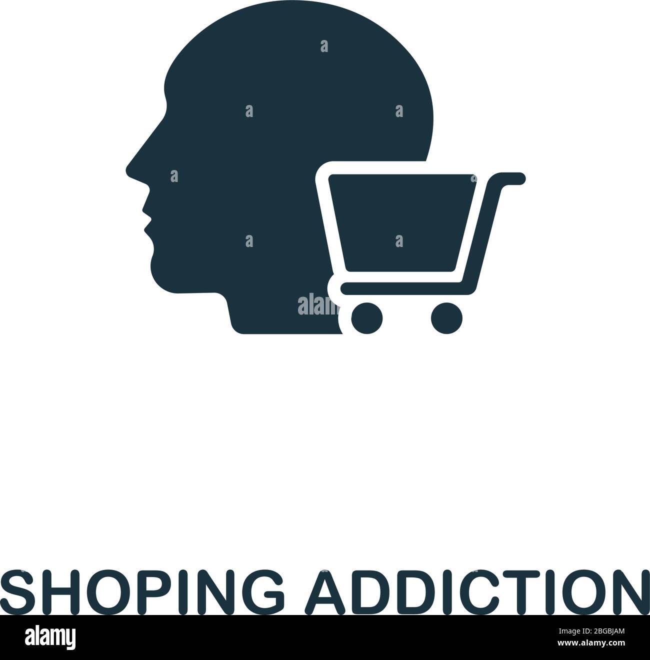 Shopping icon. Simple illustration from addiction collection. Creative Shopping icon for web design, templates, infographics Stock Vector